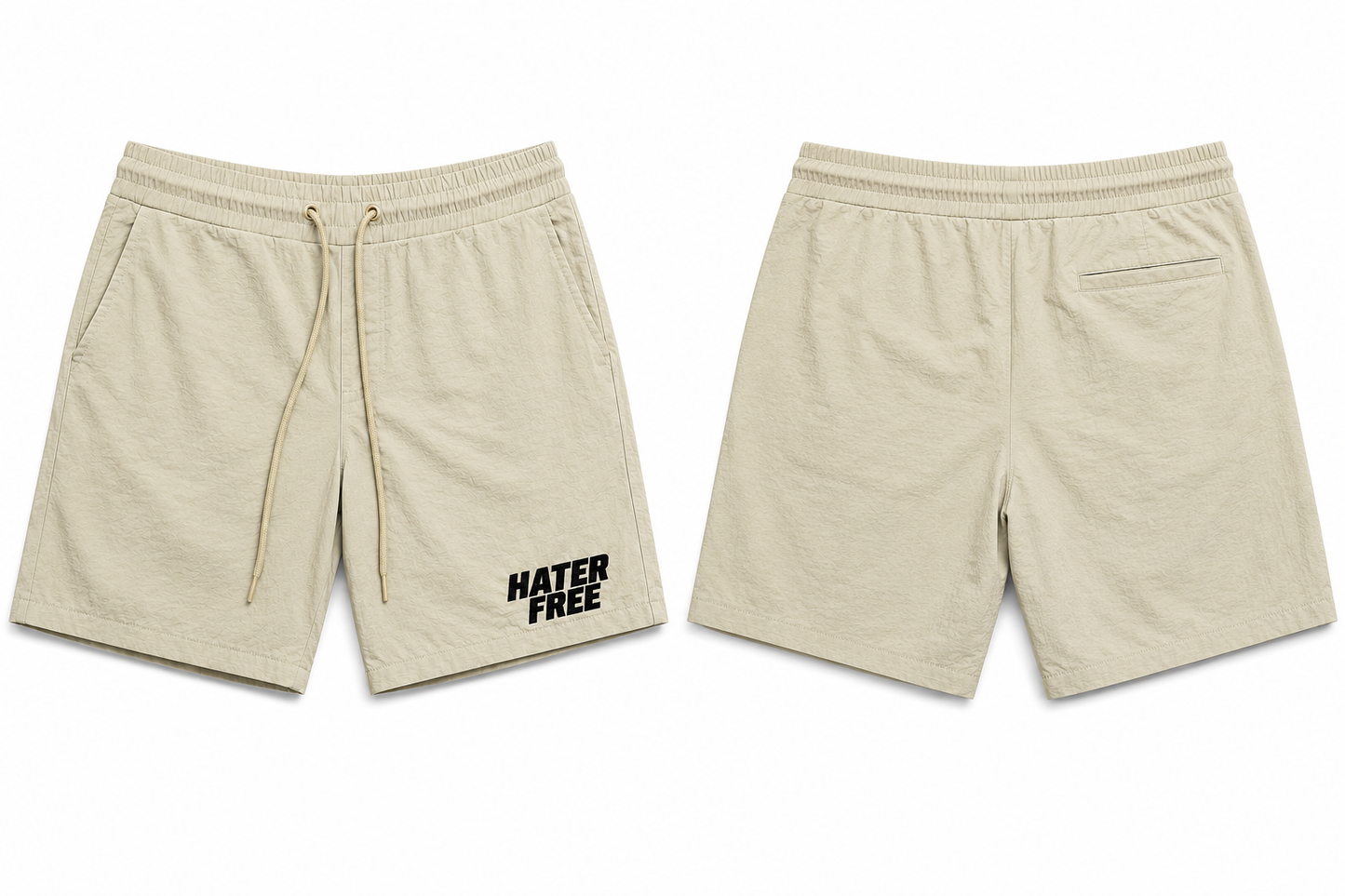 Hater Free Premium Nylon Shorts - Cream