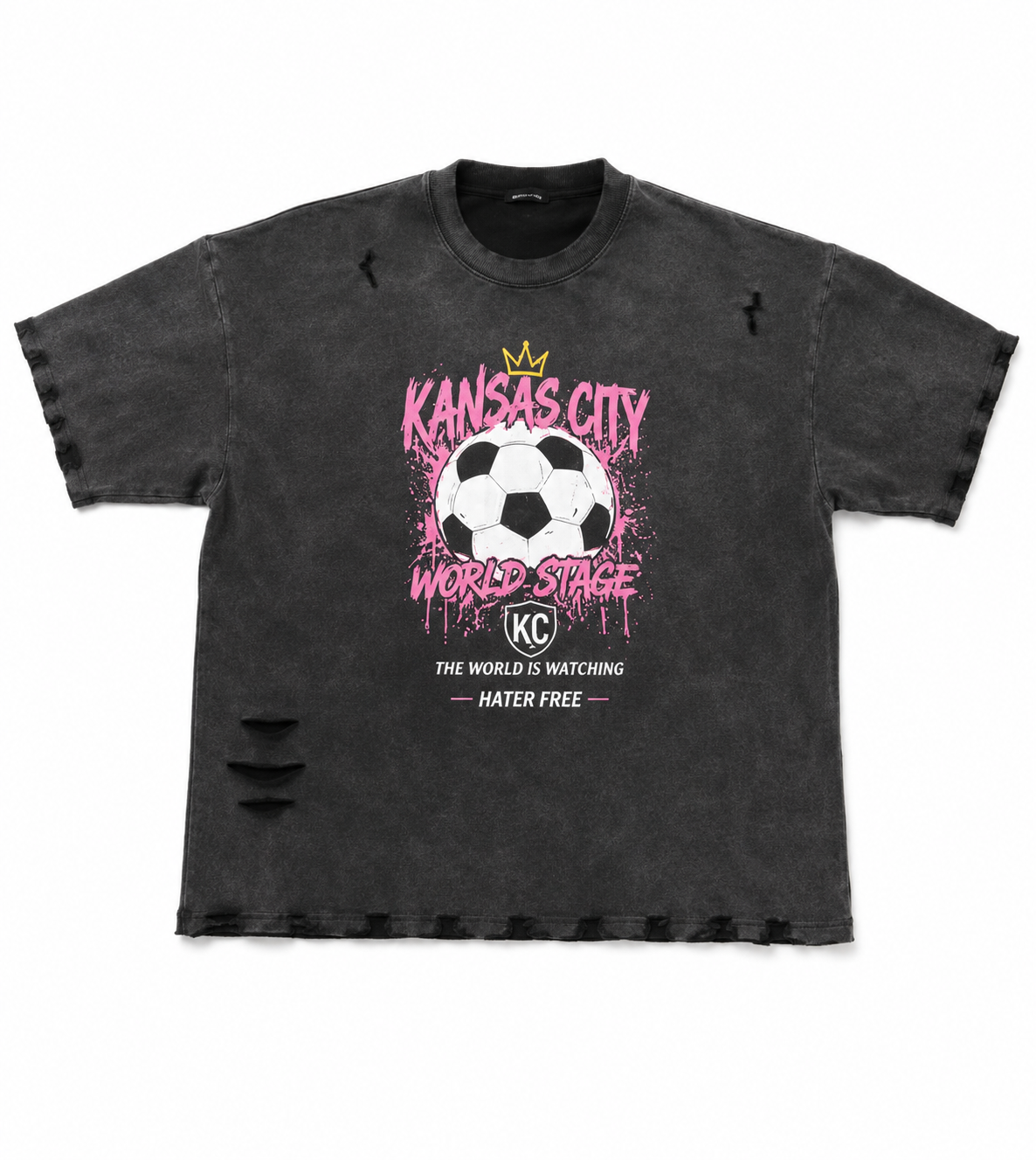 Hater Free KC World is Watching Oversized Heavyweight Tee