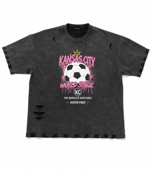 Hater Free KC World is Watching Oversized Heavyweight Tee