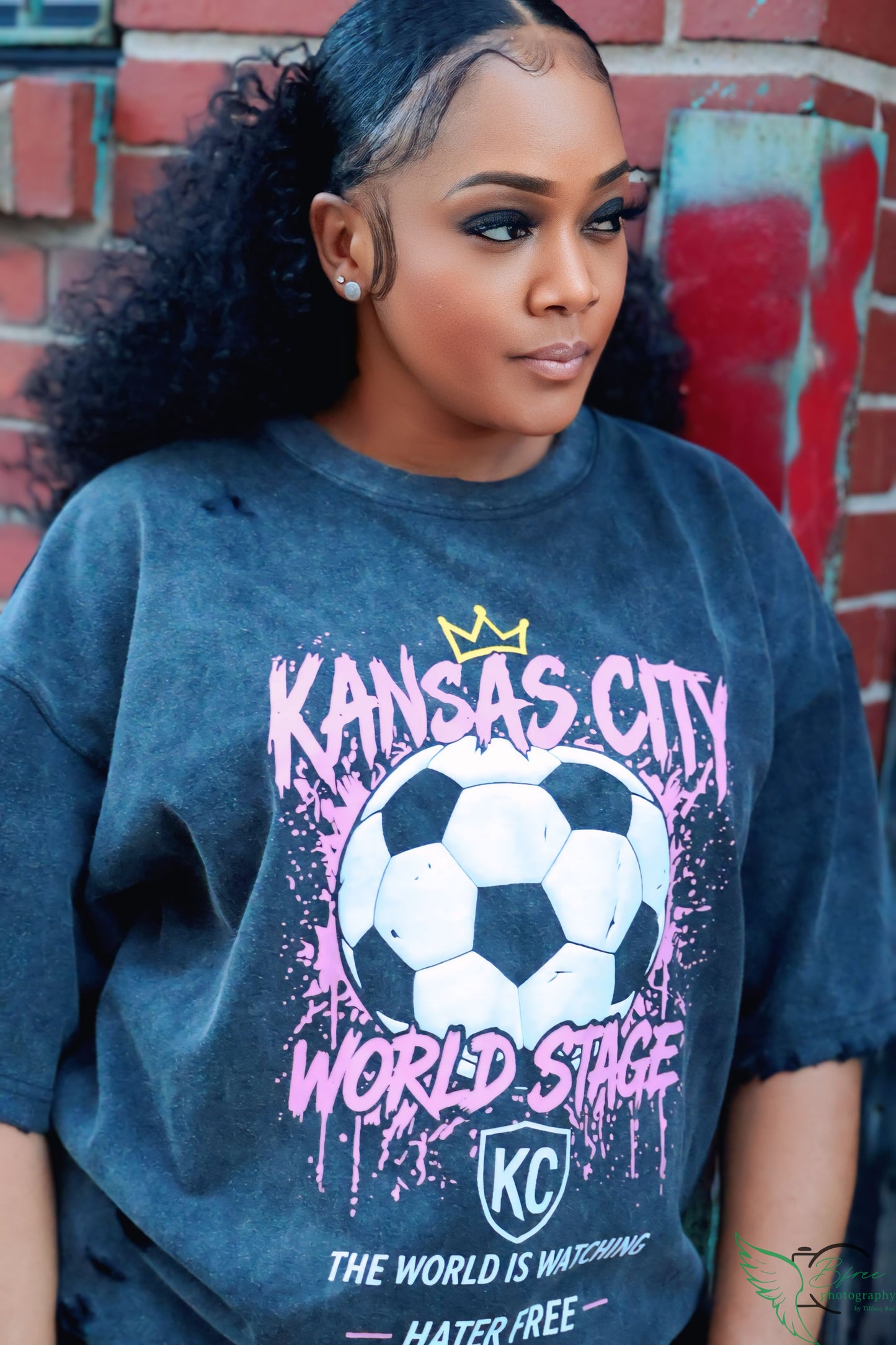Hater Free KC World is Watching Oversized Heavyweight Tee